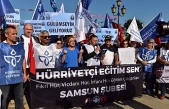 Hürriyetçi Eğitim Sen şubelerinden Türkiye'nin dört köşesinde eylem