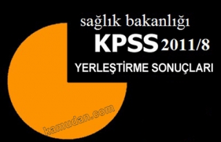 KPSS-2011/8 Sağlık Bakanlığı yerleştirme sonuçları