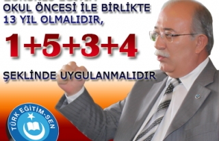 ZORUNLU EĞİTİM OKUL ÖNCESİ İLE BİRLİKTE 13...