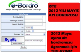 2012 MAYIS AYI MAAŞ BORDROSU