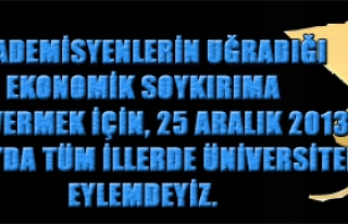 TÜRK EĞİTİM SEN 25 ARALIK'TA ÜNİVERSİTELERDE...