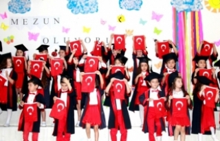Sarıgöl’de anaokulu öğrencilerinden kepli mezuniyet