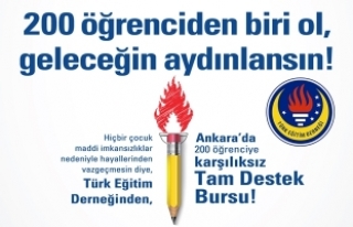 Türk Eğitim Derneği'nden 200 öğrenciye TAM...