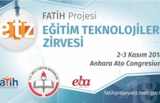Fatih Projesi Eğitim Teknolojileri Zirvesi 2-3 Kasım’da...