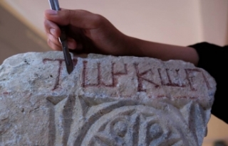 Antik kazıda 'Türk' ibaresi yer alan yazıt...