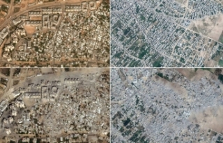 Gazze'deki yıkım uydu fotoğraflarında: İşte...