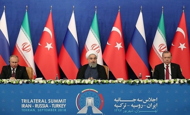 Erdoğan, Putin ve Ruhani'nin Katılımıyla Suriye Konulu Türkiye-Rusya-İran Üçlü Zirvesi Başladı