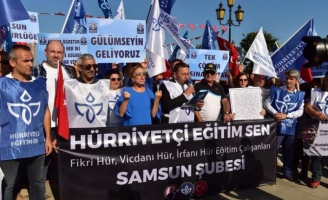 Hürriyetçi Eğitim Sen şubelerinden Türkiye'nin dört köşesinde eylem