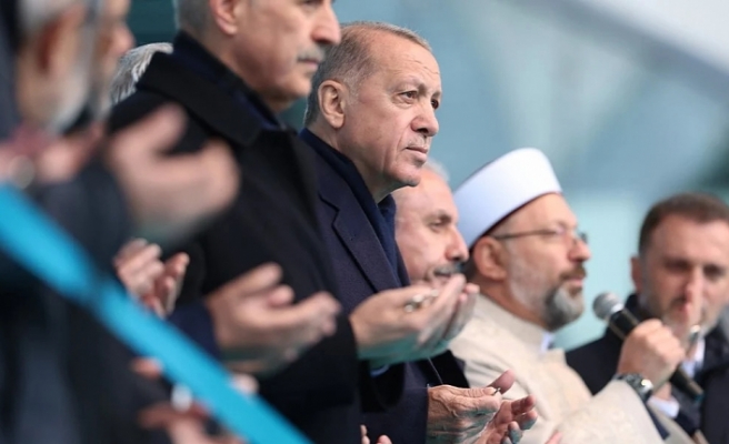 Erdoğan'dan cami açılışında yine seçim propagandası