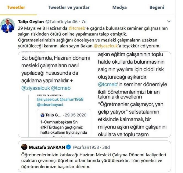 Türk Eğitim Sen'in Seminer Uzaktan Yapılsın Talebi Kabul Gördü